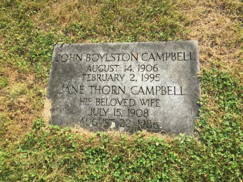 John Boylston Campbell grave marker