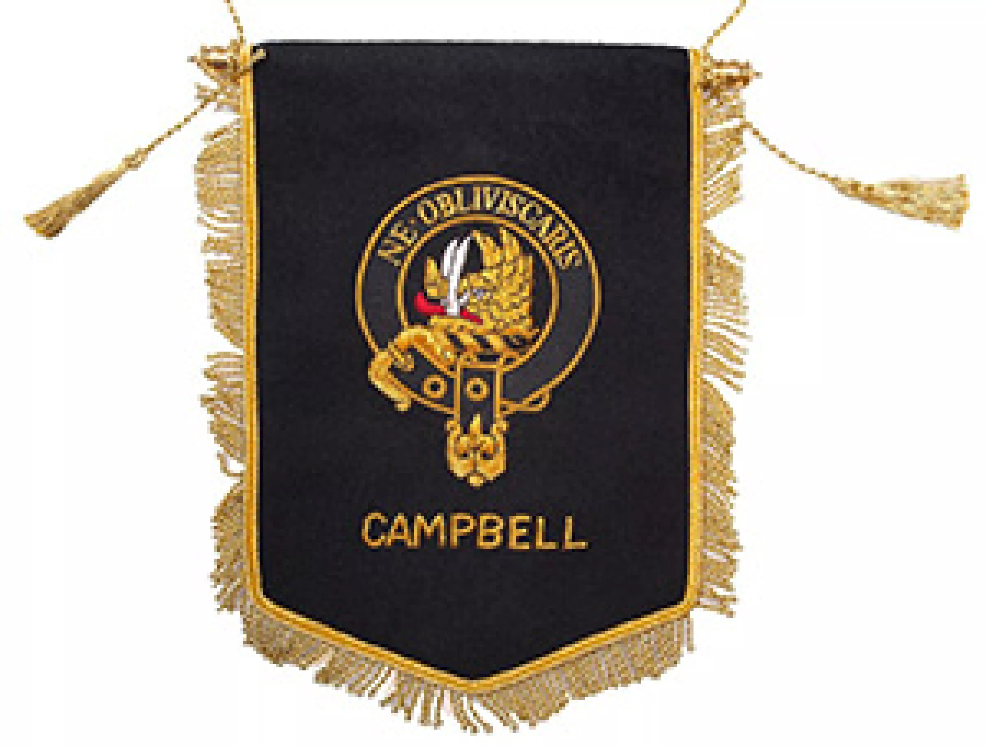 Clan Campbell Banner Embroidered with Fring