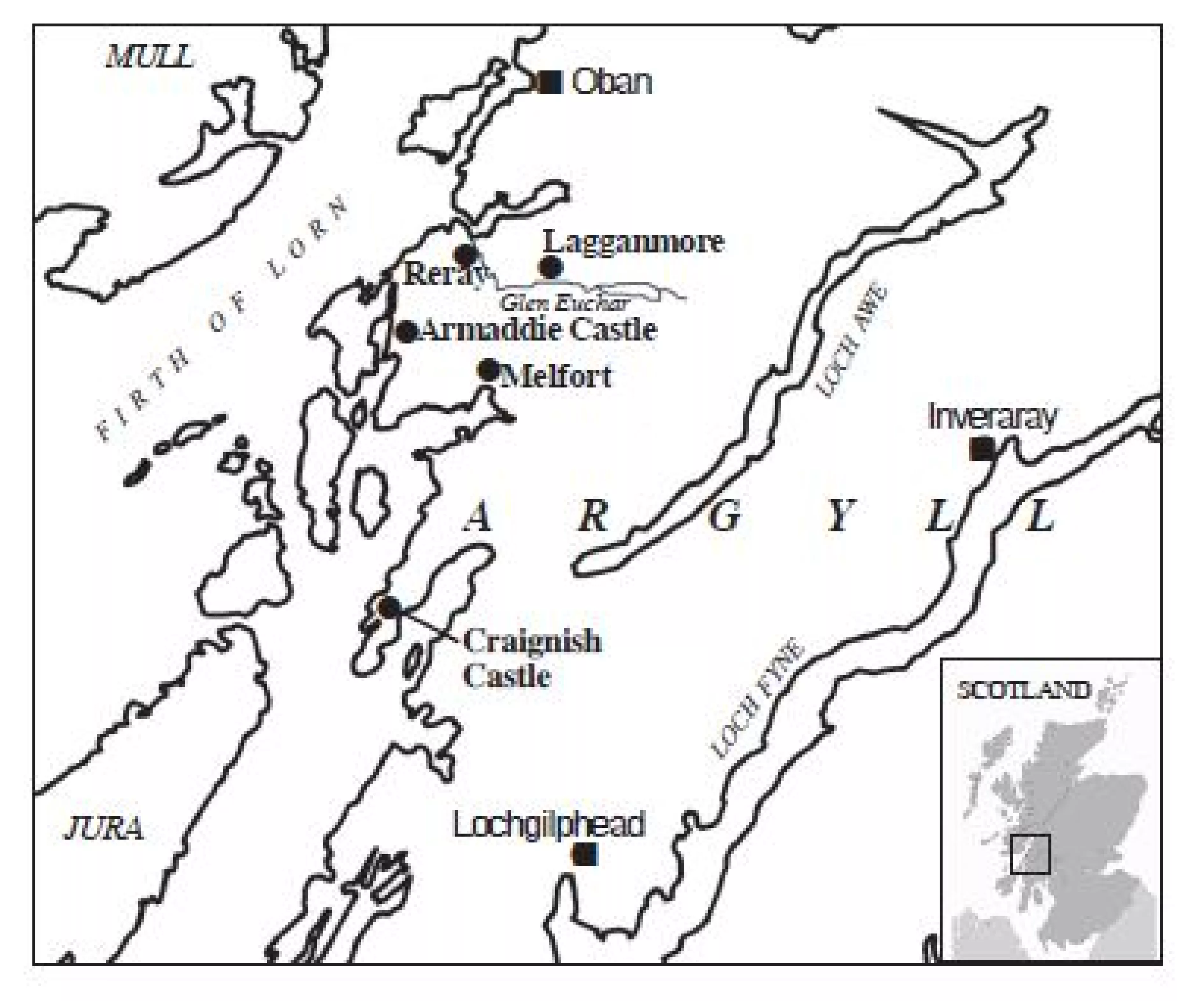 Battle of Lagganmore Overview Map