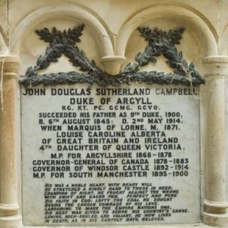 Photo John Campbell 9th Duke of Argyll Grave Marker